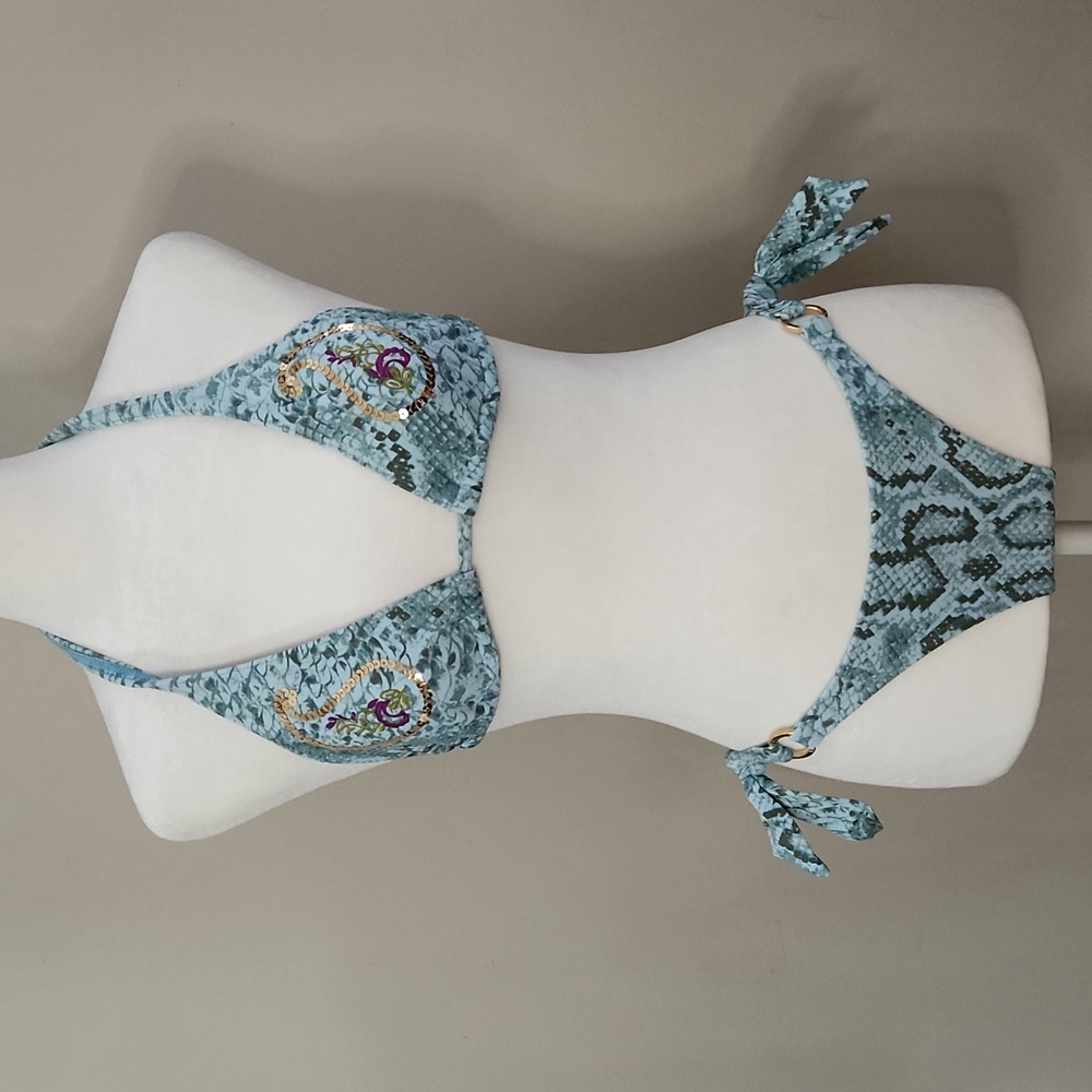 Nwt Cia.Maritima Snakeskin & Sequin Bikini